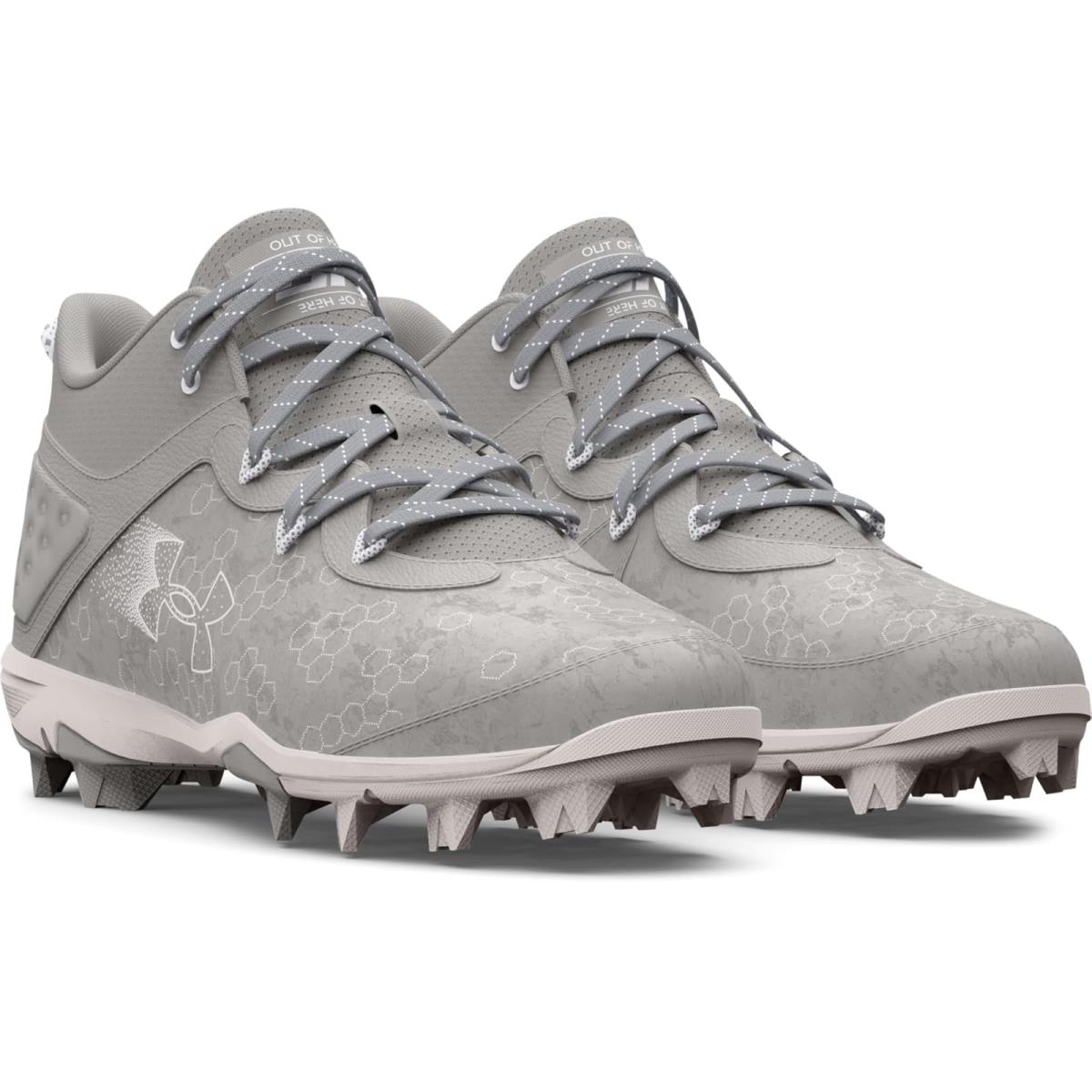 Man`s Sneakers Athletic Shoes Under Armour Harper 8 Mid RM Baseball Gray/Baseball Gray/Halo Gray