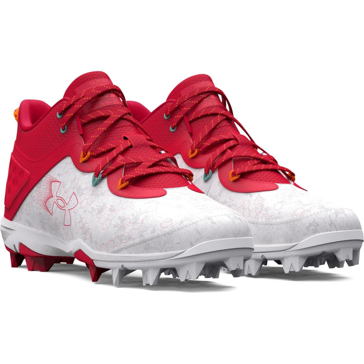 Man`s Sneakers Athletic Shoes Under Armour Harper 8 Mid RM Red/White/Red