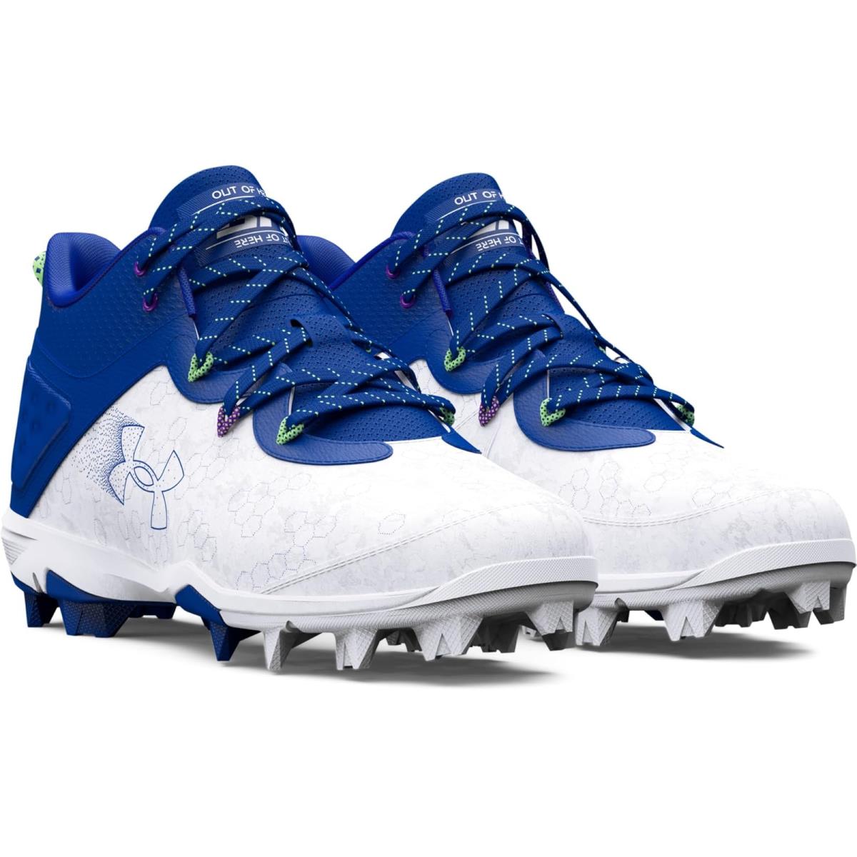 Man`s Sneakers Athletic Shoes Under Armour Harper 8 Mid RM Royal/White/Royal