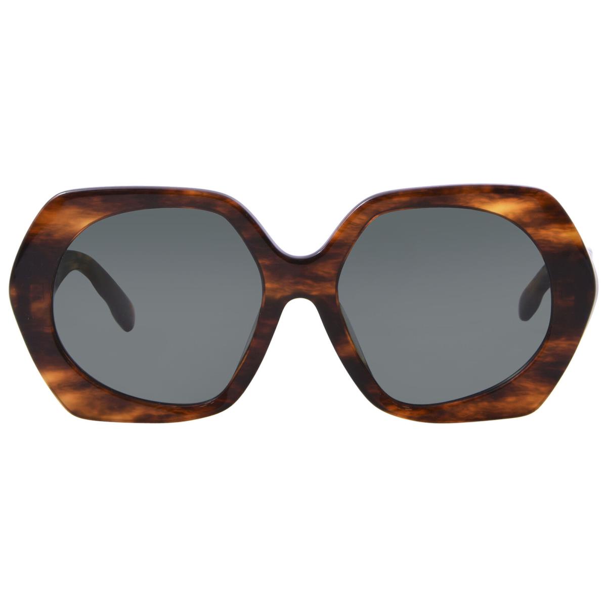 Tory Burch TY7195U 19553H Sunglasses Women`s Dark Wood/dark Green 55mm