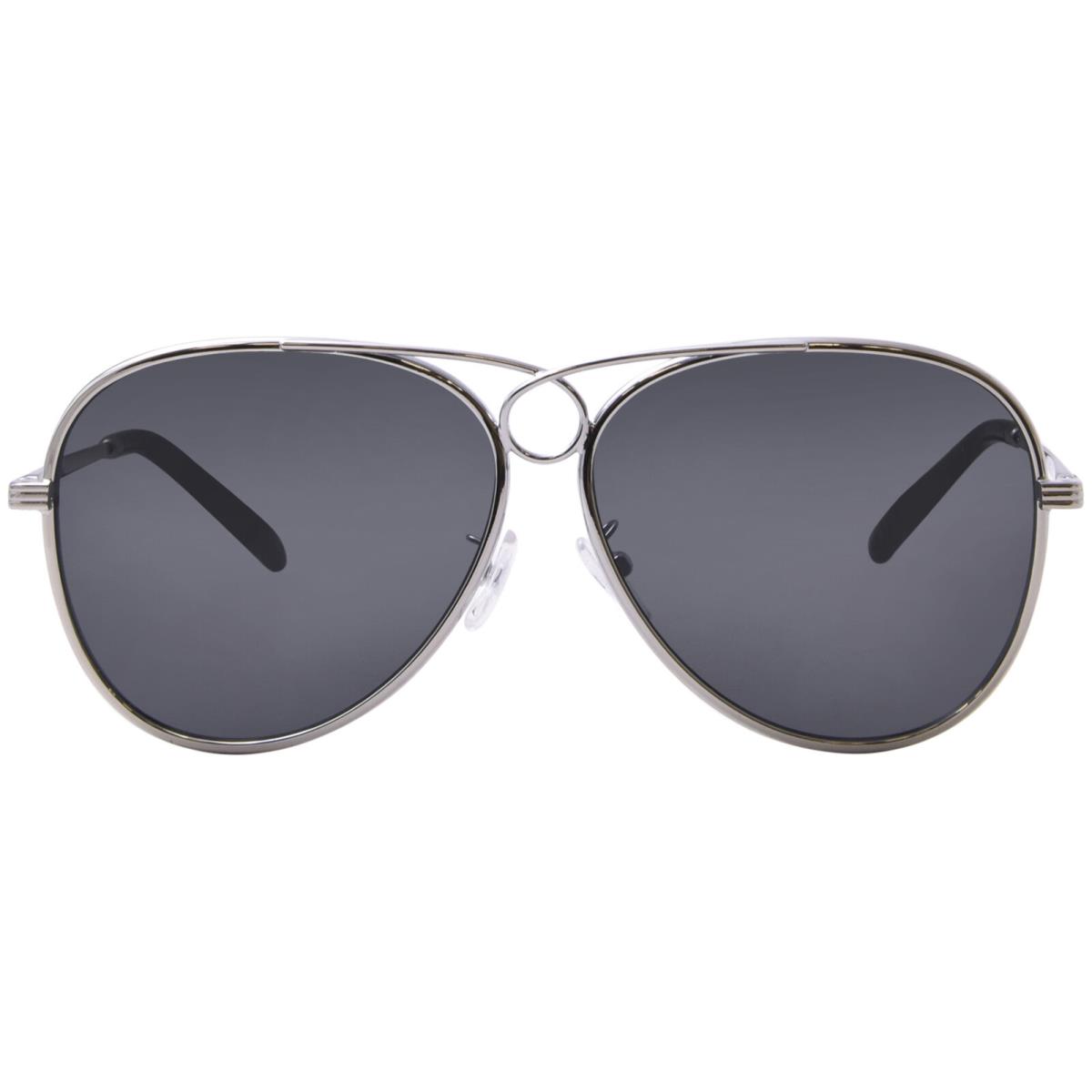 Tory Burch TY6093 331187 Sunglasses Womens Shiny Silver/grey Gradient Pilot 59mm