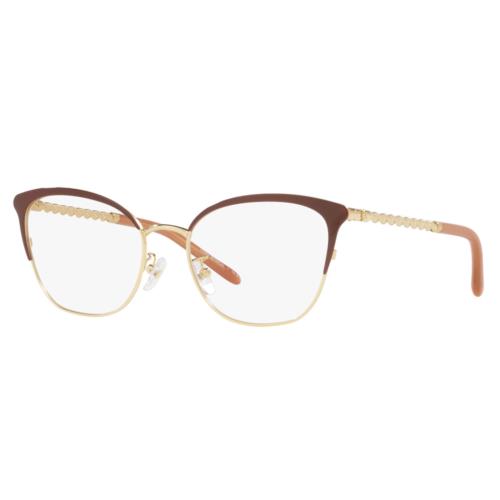 Tory Burch Rx Eyeglasses TY1076-3342 Shiny Gold/camel 53mm