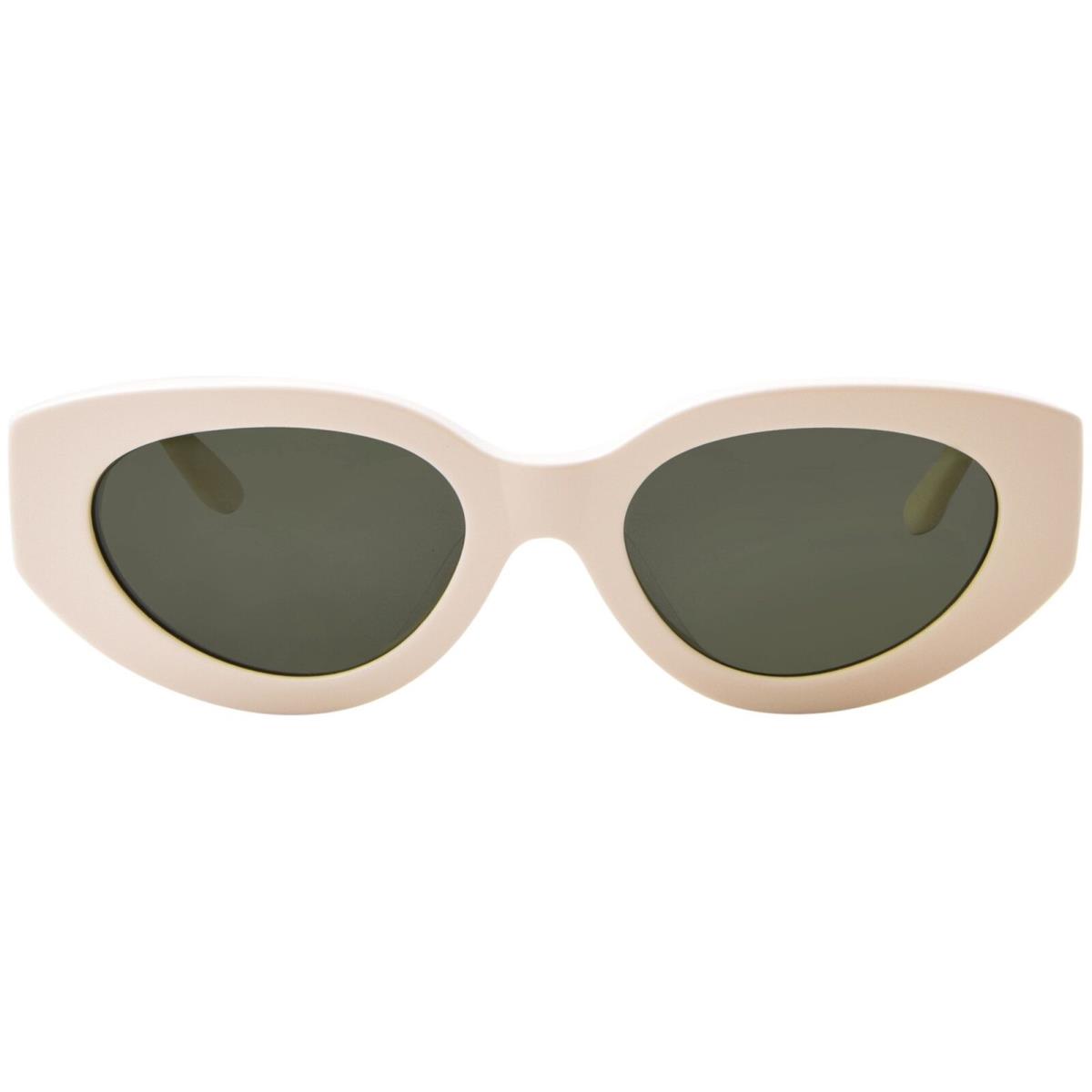 Tory Burch TY7178U 190671 Sunglasses Women`s Ivory/solid Green Cat Eye 51mm