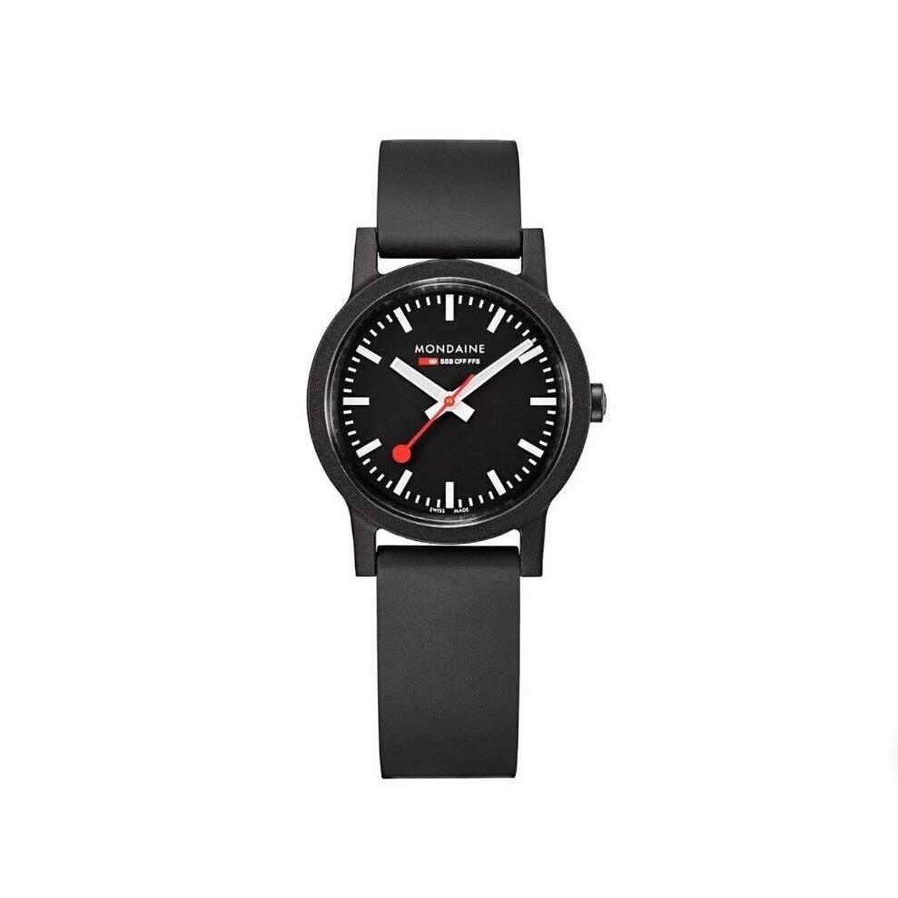 Mondaine Essence Swiss Made Black Dial Men s Slim Watch MS1.32120.RB