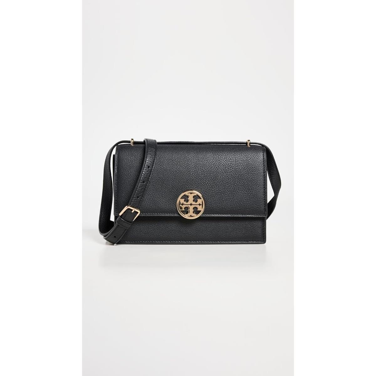 Tory Burch Hb Women Miller Shoulder Bag Leather Adjustable Strap Black OS