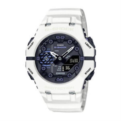 Casio G-shock GAB001SF-7A Analog-digital White Dial Round Men`s Watch