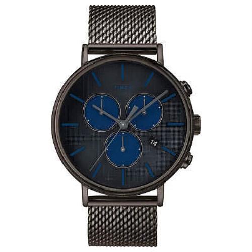 Timex Men`s Watch Fairfield Supernova Chrono Gray Dial Mesh Bracelet TW2R98000VQ - Face: Grey, Dial: Grey, Band: Grey