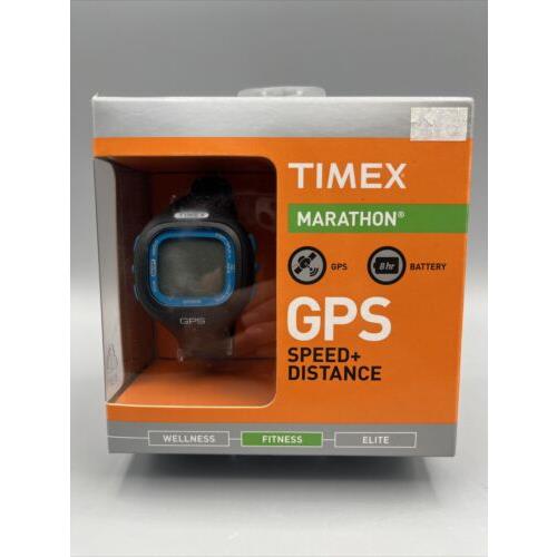 Timex M434CN Marathon Gps Unisex Digital Dial Wristwatch Running Black Blue