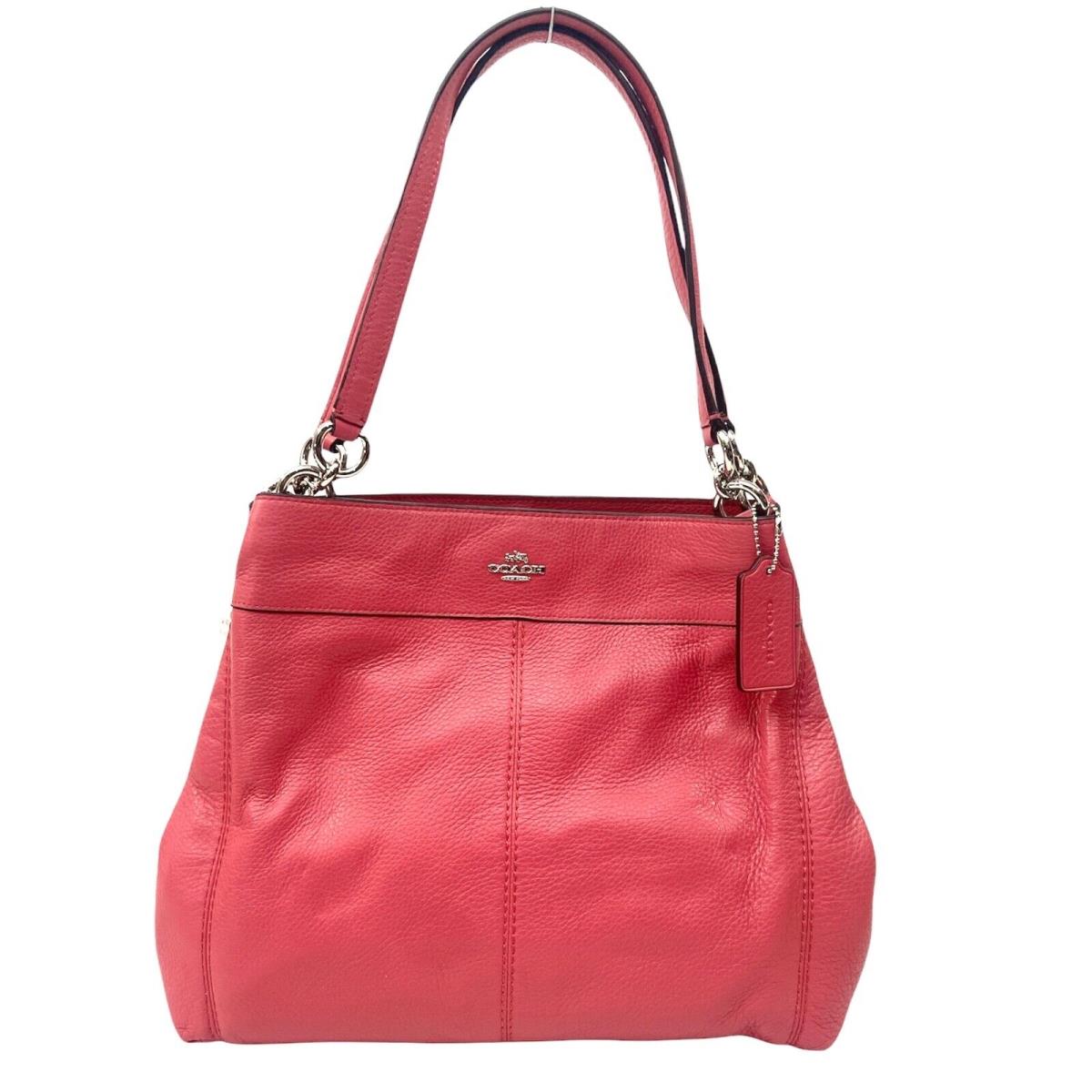 Coach Pebble Leather Lexy Shoulder Bag Strawberry