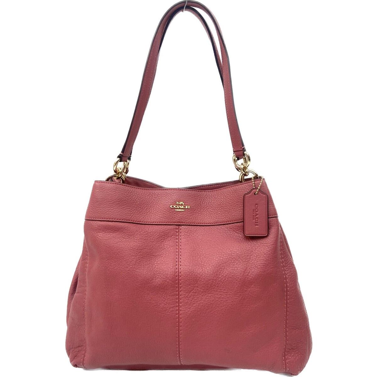 Coach Pebble Leather Lexy Shoulder Bag Strawberry Rouge