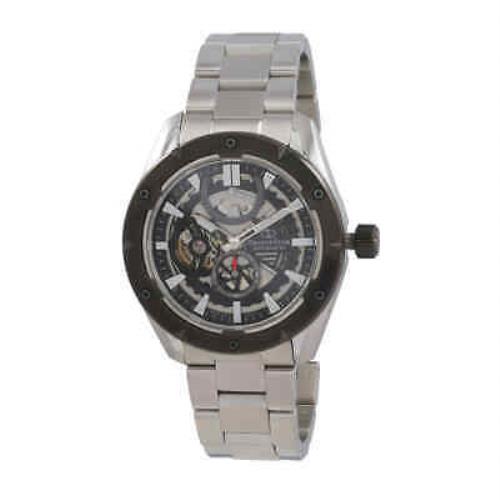 Orient Star Avant-gard Automatic Black Dial Men`s Watch RE-AV0A01B00B - Dial: Black, Band: Silver-tone, Bezel: Silver-tone