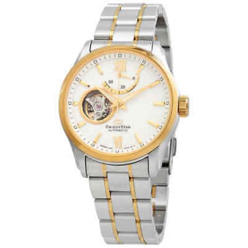 Orient Contemporary Automatic White Dial Men`s Watch RE-AT0004S00B - Dial: White, Band: Black, Bezel: Silver-tone
