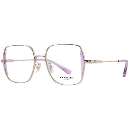 Coach HC5165D 9005 Eyeglasses Womens Shiny Light Gold Full Rim Square Shape 53mm