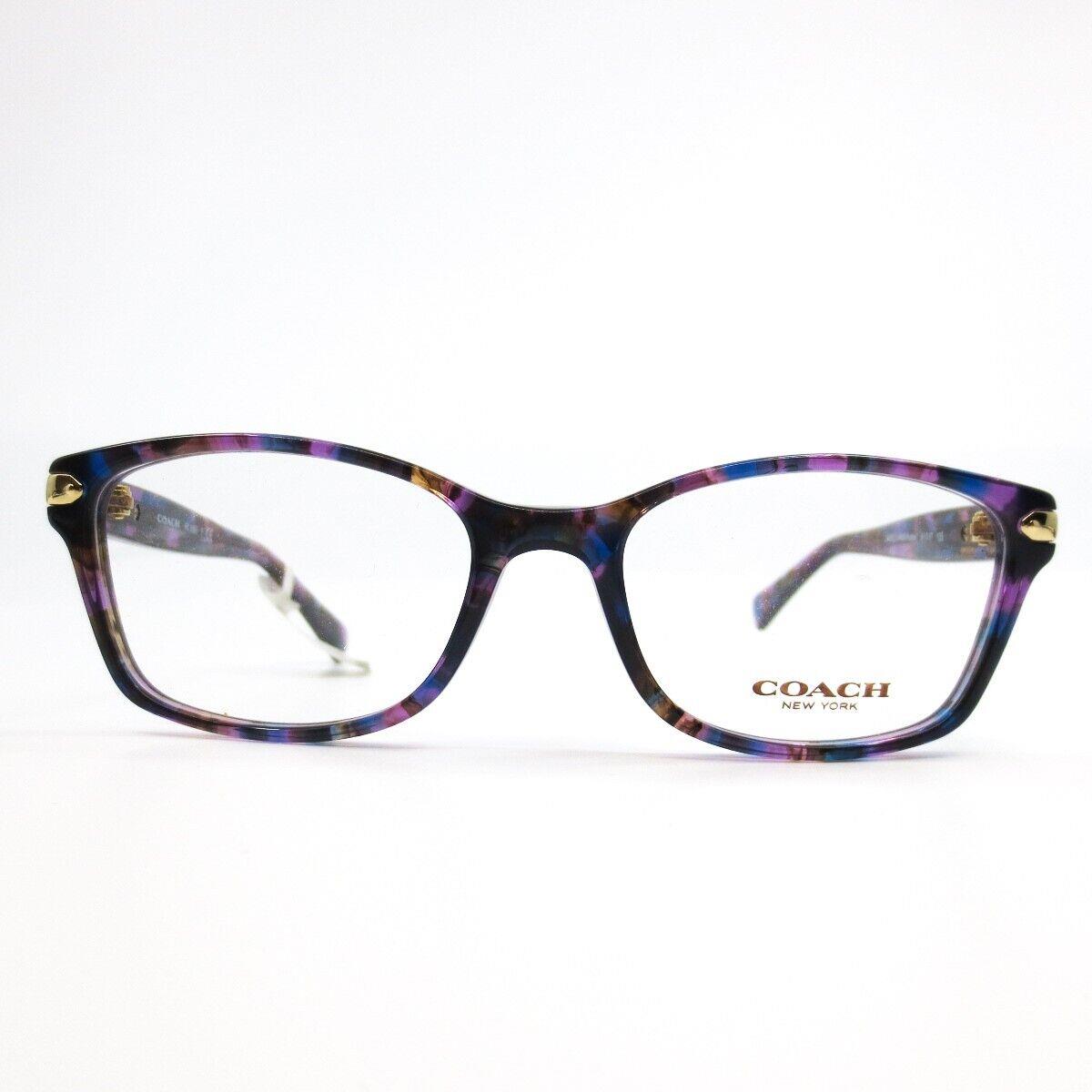 Coach Eyeglasses Frames HC 6065 5288 Confetti Purple Brown Blue 51-17-135