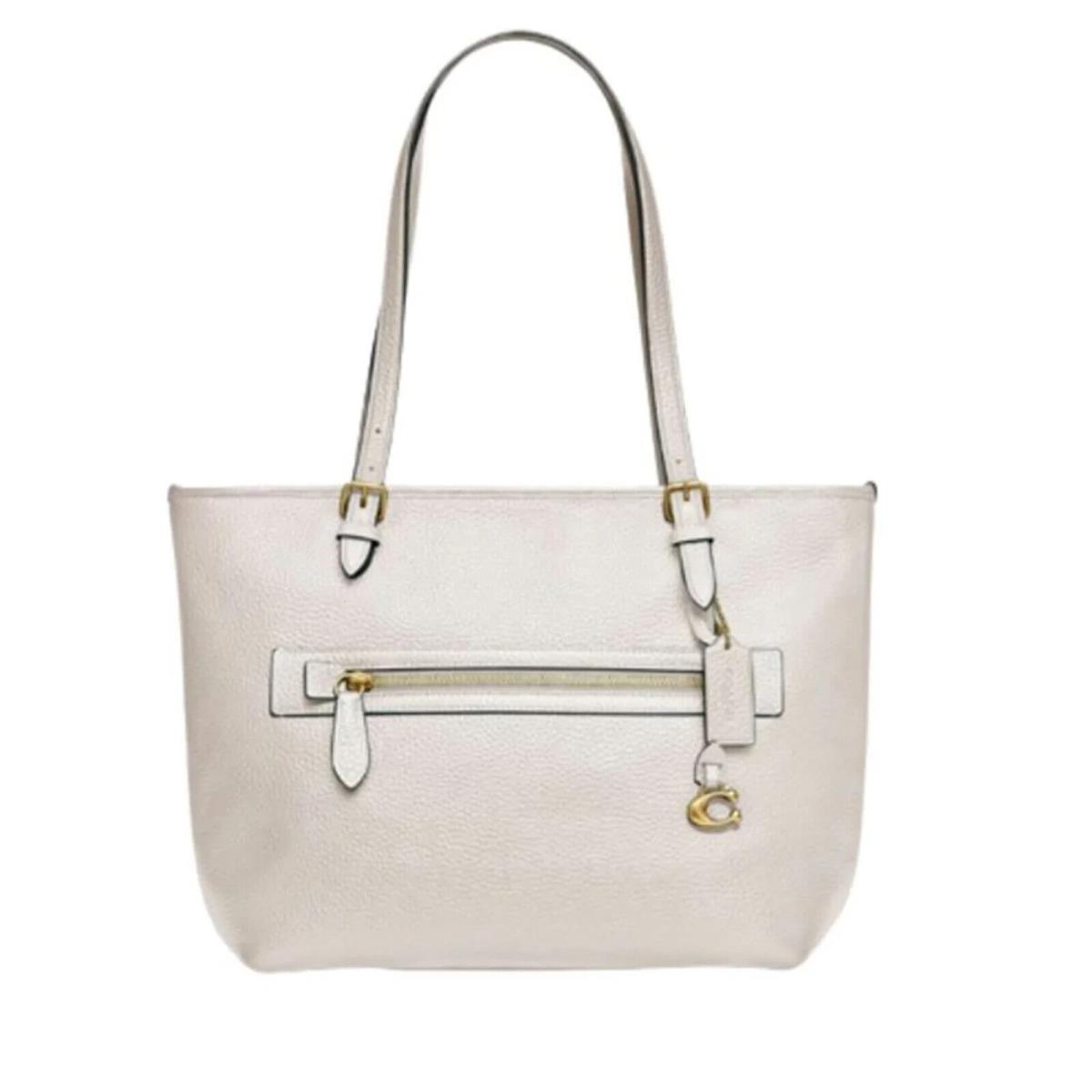 Coach Polished Pebble Leather Taylor Tote. w Tags. Color-white/chalk