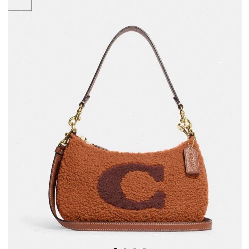 Coach Teri Shoulder Bag with Coach Motif Ginger CE557 Limited