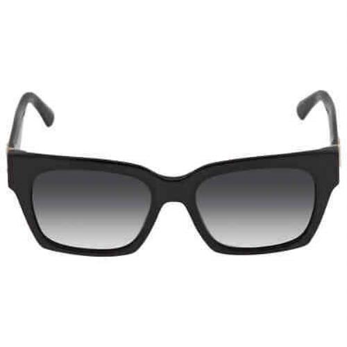 Jimmy Choo Dark Gray Gradient Rectangular Ladies Sunglasses Jo/s 0NS8/9O 52 - Frame: Black, Lens: Grey