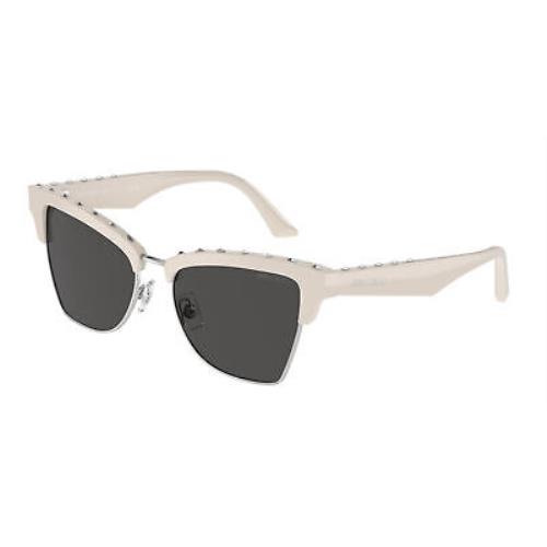 Jimmy Choo JC 5014 White Silver Dark Grey 500887 Sunglasses