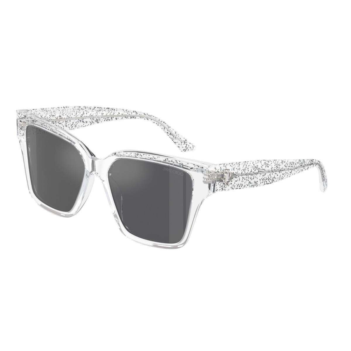 Jimmy Choo JC 5003F Crystal Glitter Grey Mirror si 50376G Sunglasses