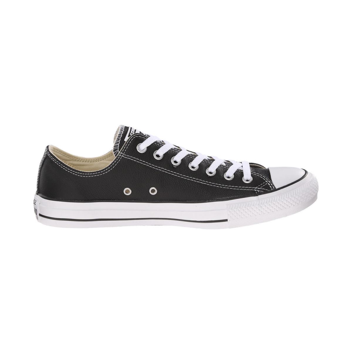 Converse Men All Star Low Top Leather Shoes Black White Chuck Taylor Sneakers