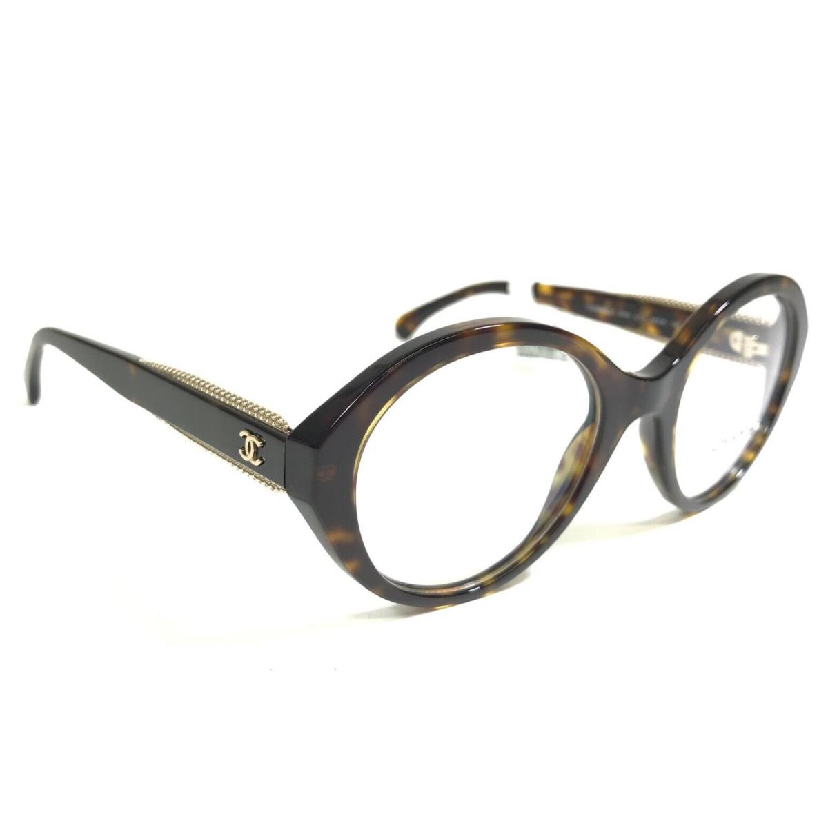 Chanel Eyeglasses Frames 3459 c.714 Brown Tortoise Gold Round 49-20-140