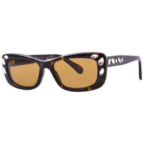 Swarovski SK6008 100273 Sunglasses Women`s Dark Havana/bronze Oval Shape 54mm