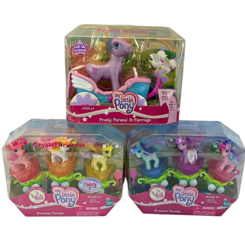 My Little Pony Pretty Parasol Carriage W/breezies Parade Full Set