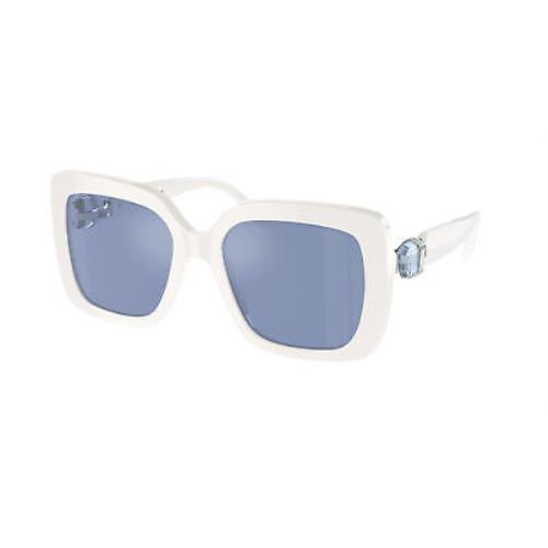 Swarovski SK 6001 White Light Blue Mirror Silver 100355 Sunglasses