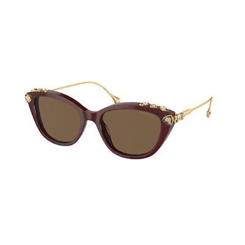 Swarovski SK 6010 Opal Burgundy Dark Brown 105673 Sunglasses