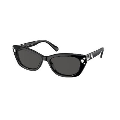 Swarovski SK 6019 Black Dark Grey 100187 Sunglasses