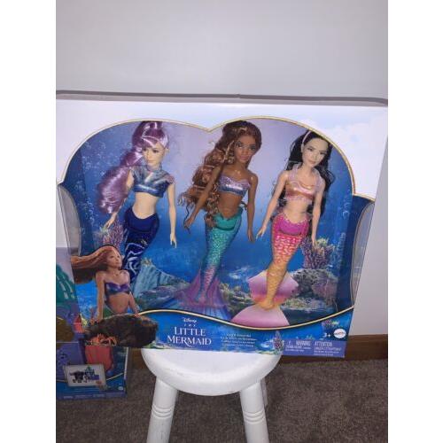 Disney Little Mermaid Live Action Movie Ariel Sisters 3 Pack Doll Set 2023