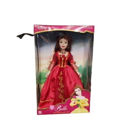 Disney Princess Belle Porcelain Keepsake Doll- Holiday Jewels Edition-brass Key