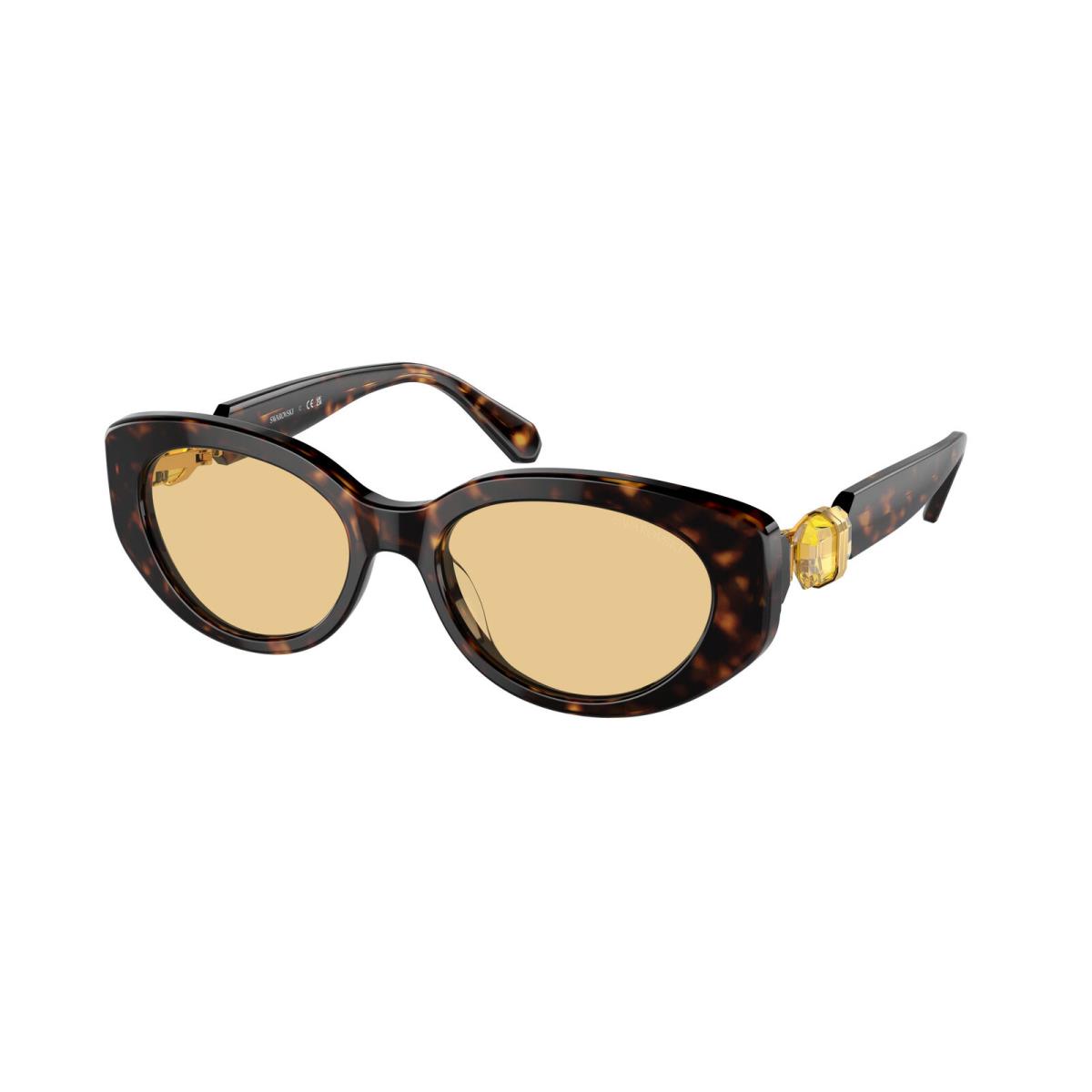 Swarovski SK 6002 Dark Havana Light Yellow 1002/8 Sunglasses