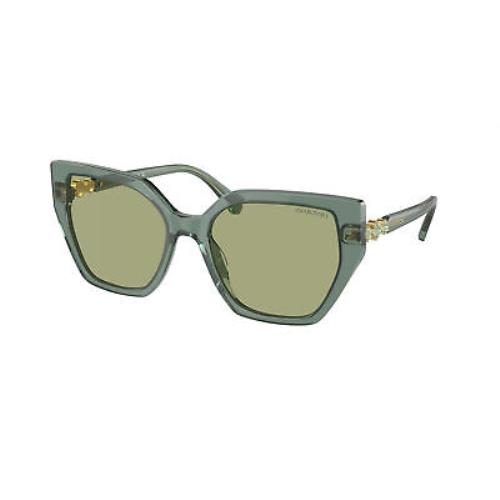 Swarovski SK 6016 Transparent Green Dark Green 104382 Sunglasses