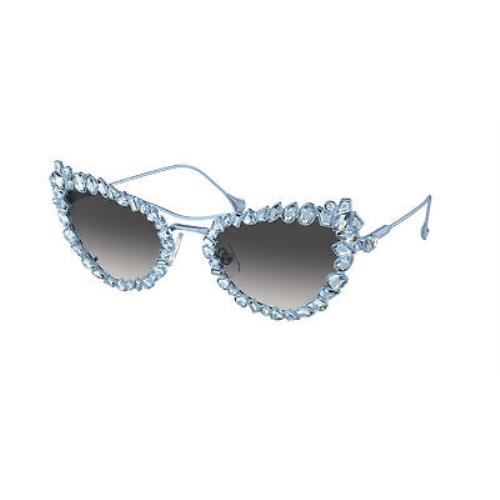 Swarovski SK 7011 Light Blue Matte Grey Gradient 40198G Sunglasses