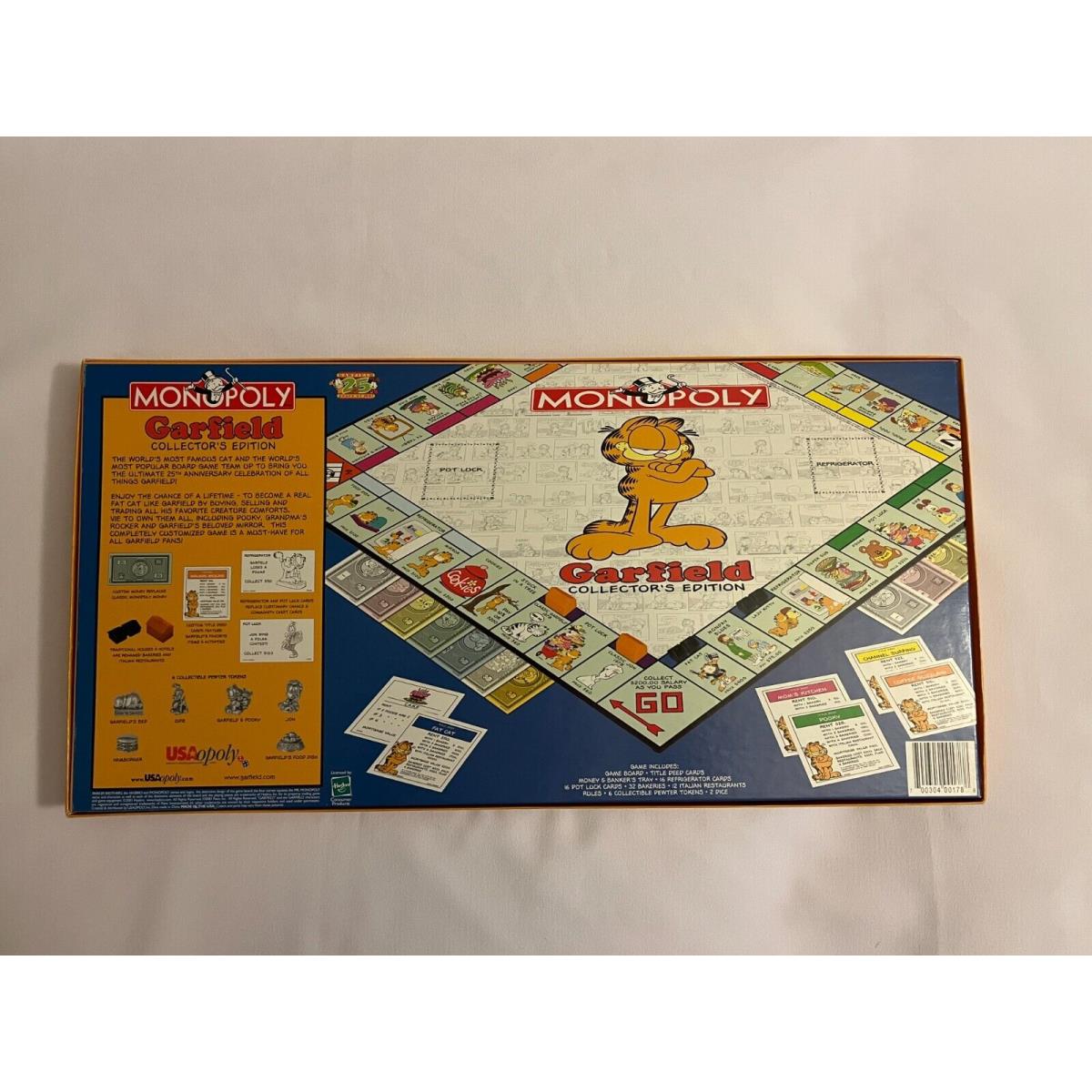 Garfield Monopoly Board Game - Collector`s Edition - Complete Condition