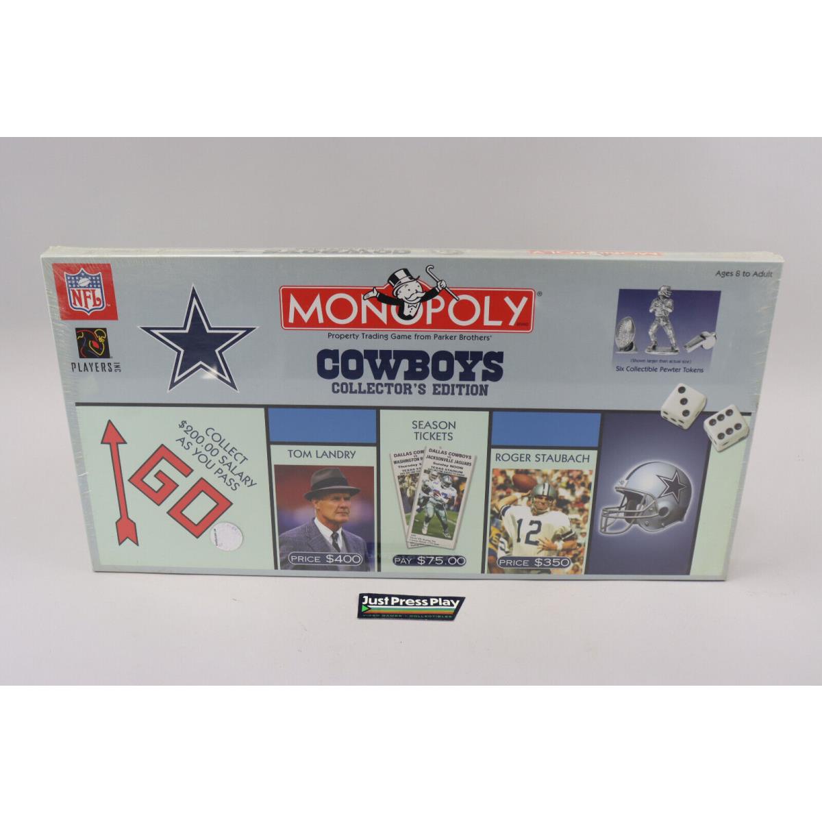 2003 Monopoly Nfl Dallas Cowboys Collector`s Edition Board Game Oop