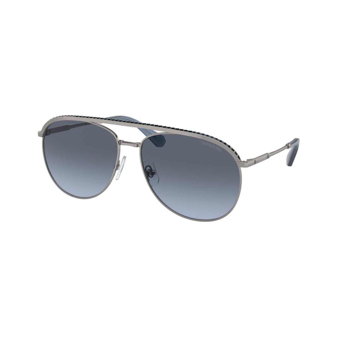 Swarovski SK 7005 Gunmetal Blue Gradient Grey 40098F Sunglasses