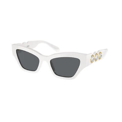 Swarovski SK 6021 White Dark Grey 105087 Sunglasses