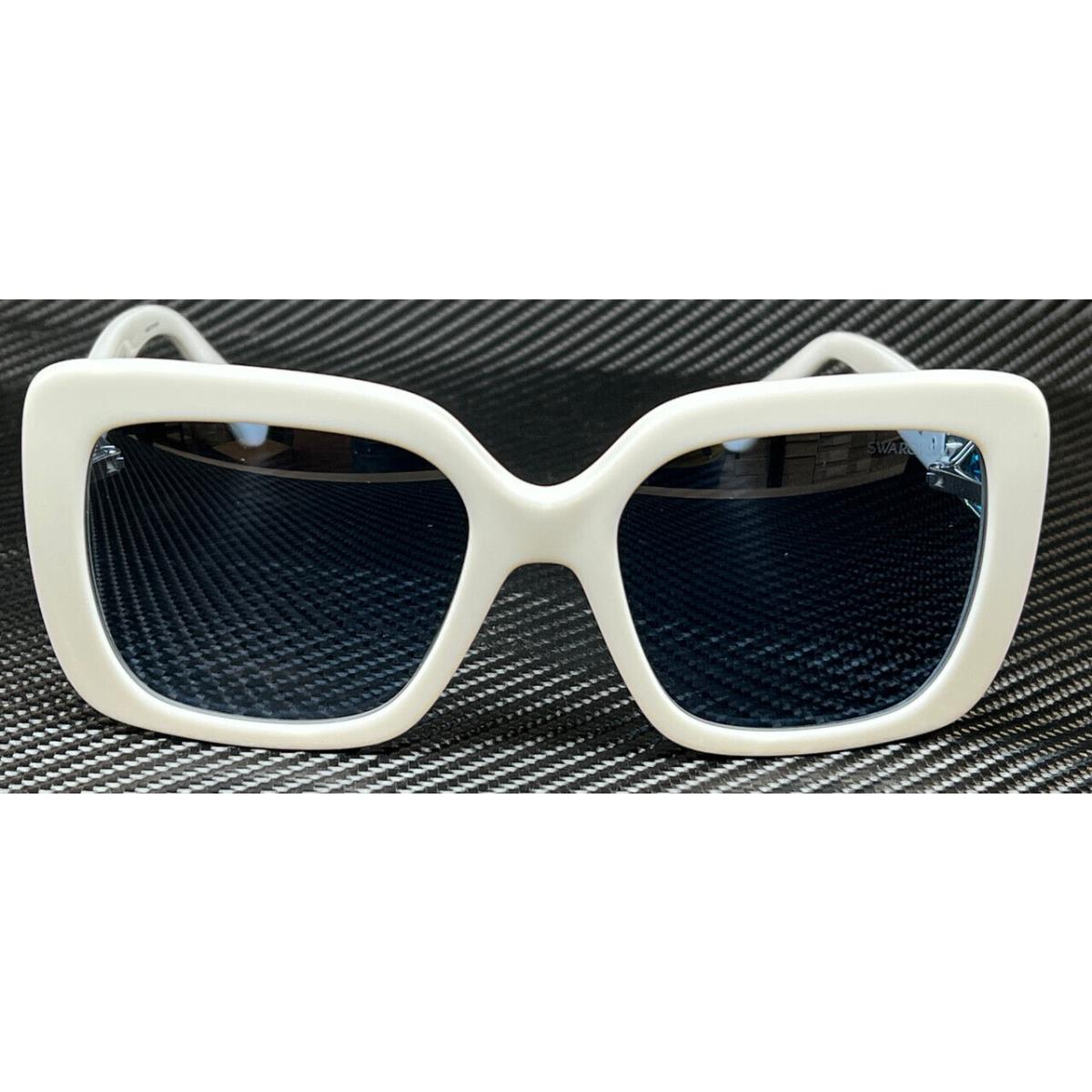 Swarovski SK6001F 100355 White Blue Mirror Women`s 55 mm Sunglasses