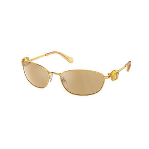 Swarovski SK 7010 Yellow Gold Light Yellow Mirro 4007D8 Sunglasses