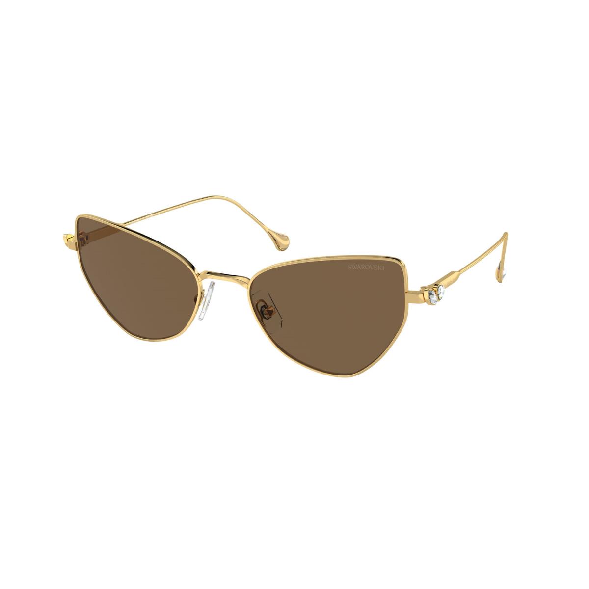 Swarovski SK 7011 Gold Dark Brown 400473 Sunglasses