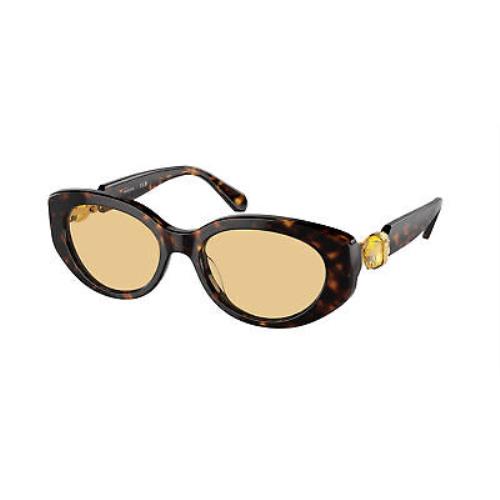 Swarovski SK 6002F Dark Havana Light Yellow 1002/8 Sunglasses