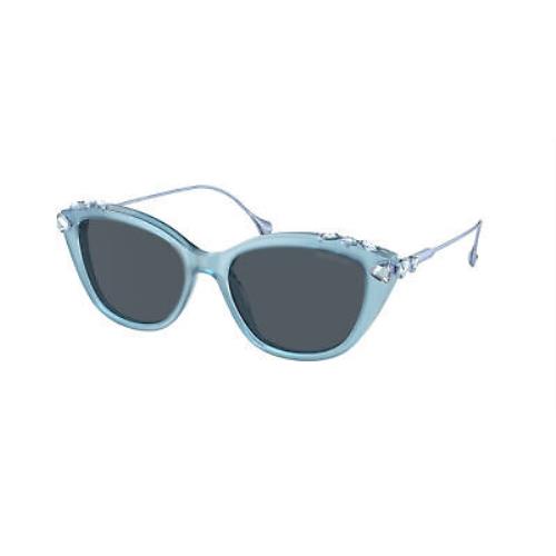 Swarovski SK 6010 Opal Light Blue Dark Grey 200487 Sunglasses