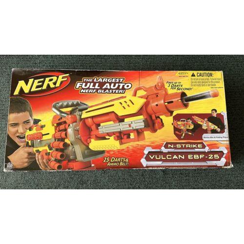 Awesome Nerf Vulcan EBF-25 Dart Gun Blaster Belt Tripod Ammo