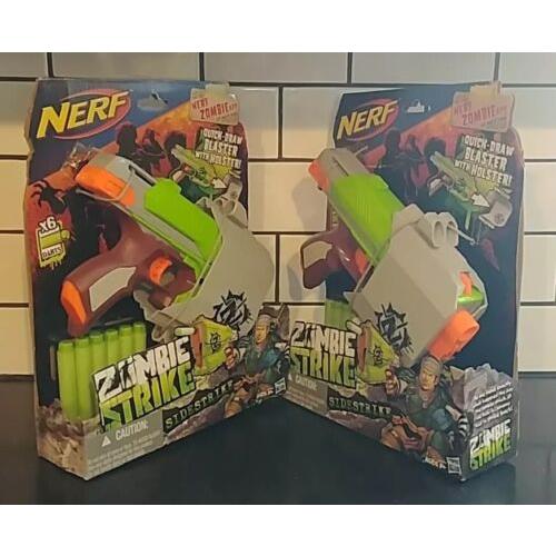 2 Nerf Zombie Strike Sidestrike Blasters Shooters Holsters 2013 Shf