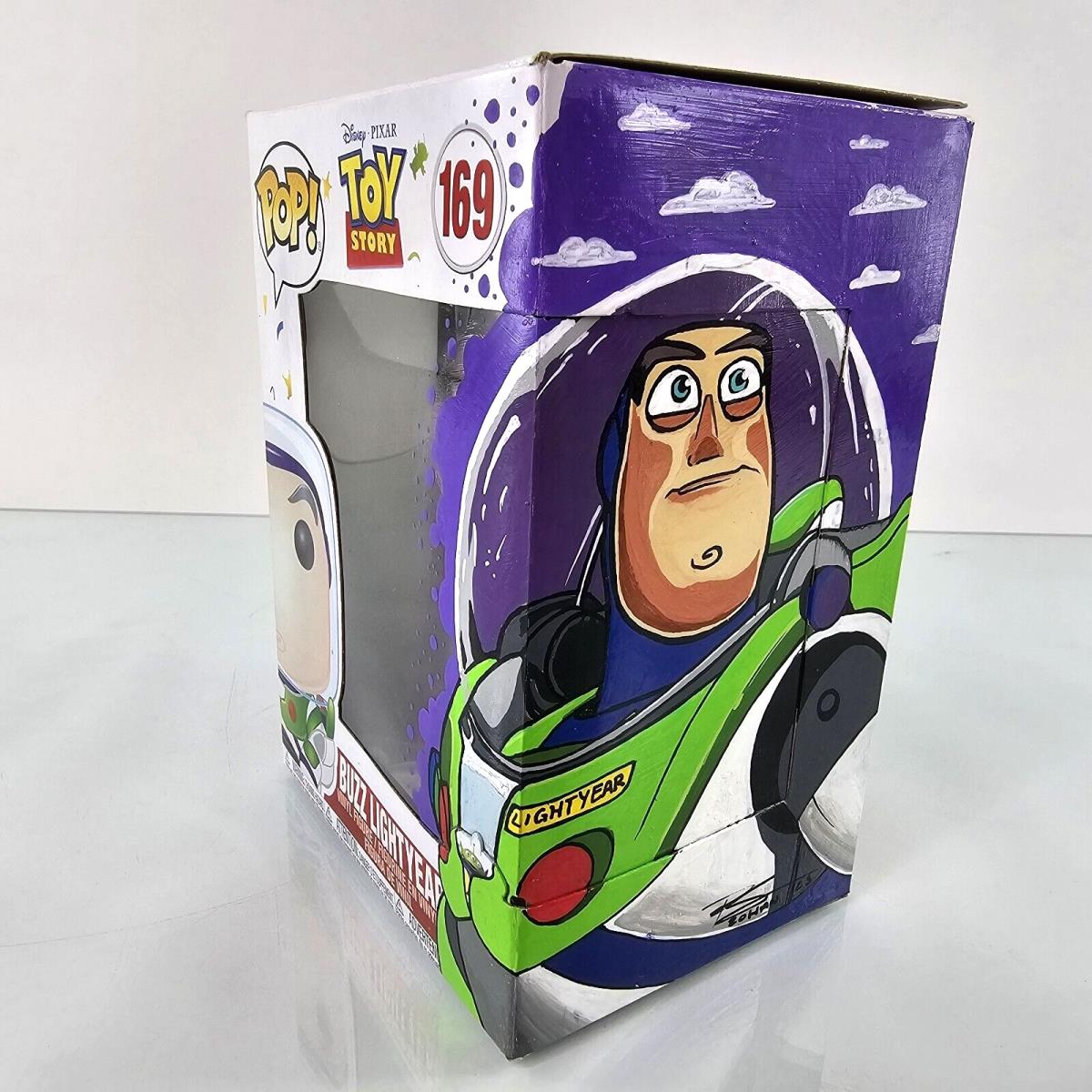 Funko Pop Toy Story Buzz Lightyear 169 Art Box Hand Painted by B Zohan Signed