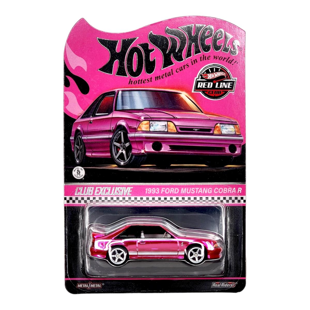 Hot Wheels 1993 Mustang Cobra R Rlc Exclusive Red Line Club Car Pink HWF29 2024