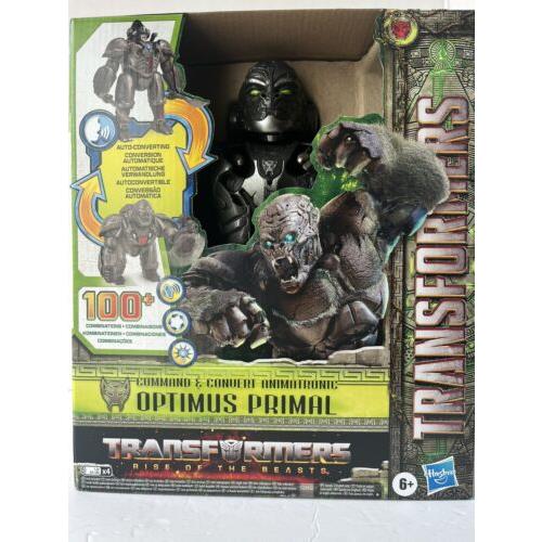 Transformers Rise of The Beasts Command Convert Animatronic Optimus Primal Toy