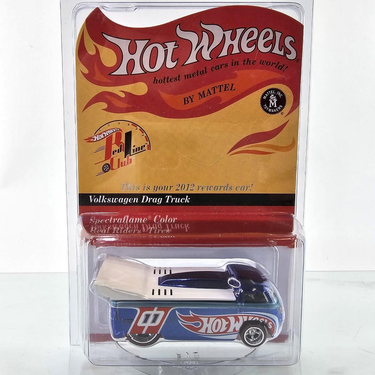 Hot Wheels Red Line Club Volkswagen Drag Truck Spectraflame Blue 2012 Rewards